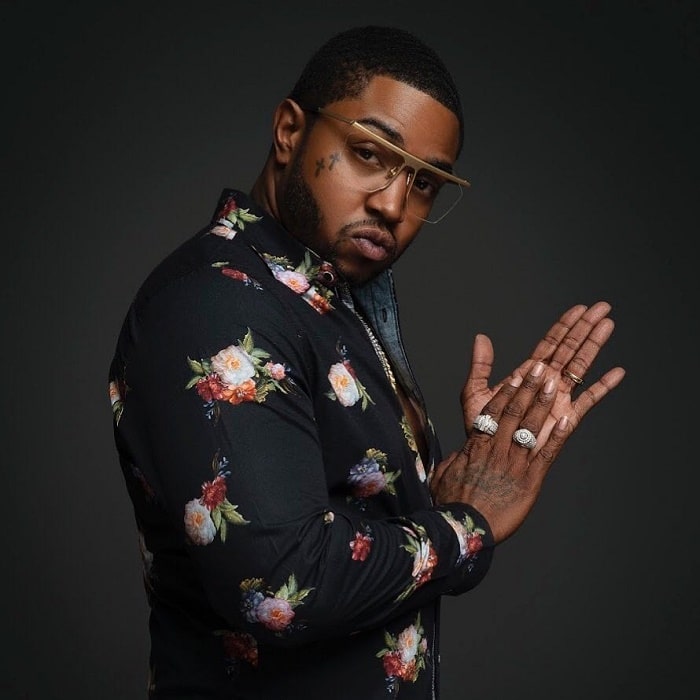 Lil Scrappy posing for a photo.